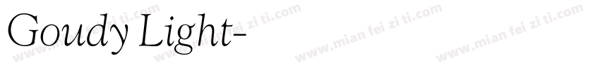 Goudy Light字体转换